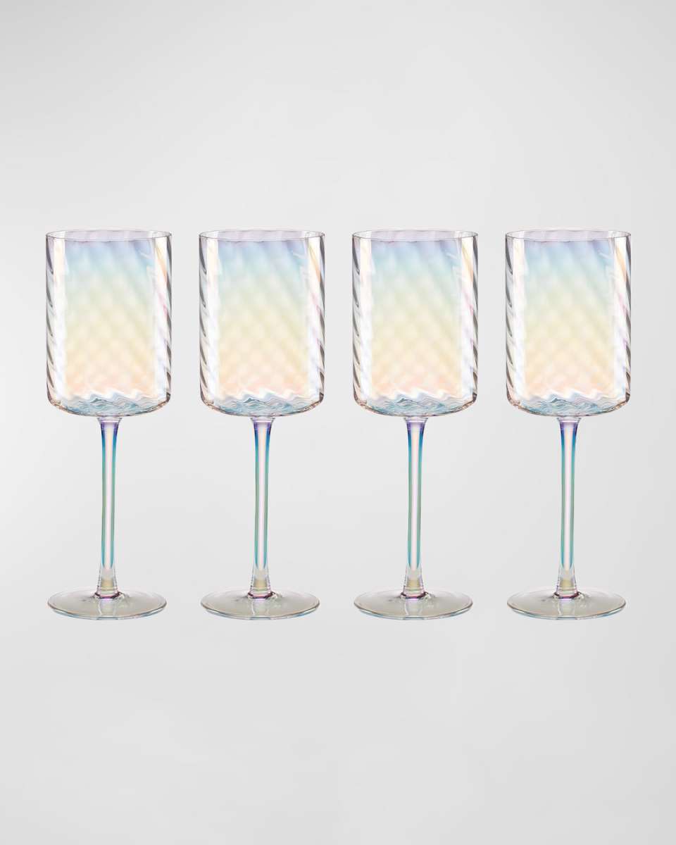 Tuscany Iridescent White Wine Glasses, Set of 4